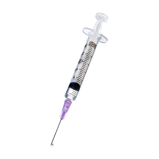 22 Gauge - 3 CC - 1 1/2" Syringes with Needles